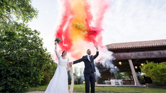 Humo Aéreo de Colores para Bodas | Efectos Especiales Elegantes